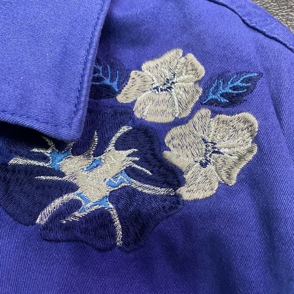 Gently Used - LulaRoe Harvey Embroidered Denim Jacket (L) - Picture 4 of 9